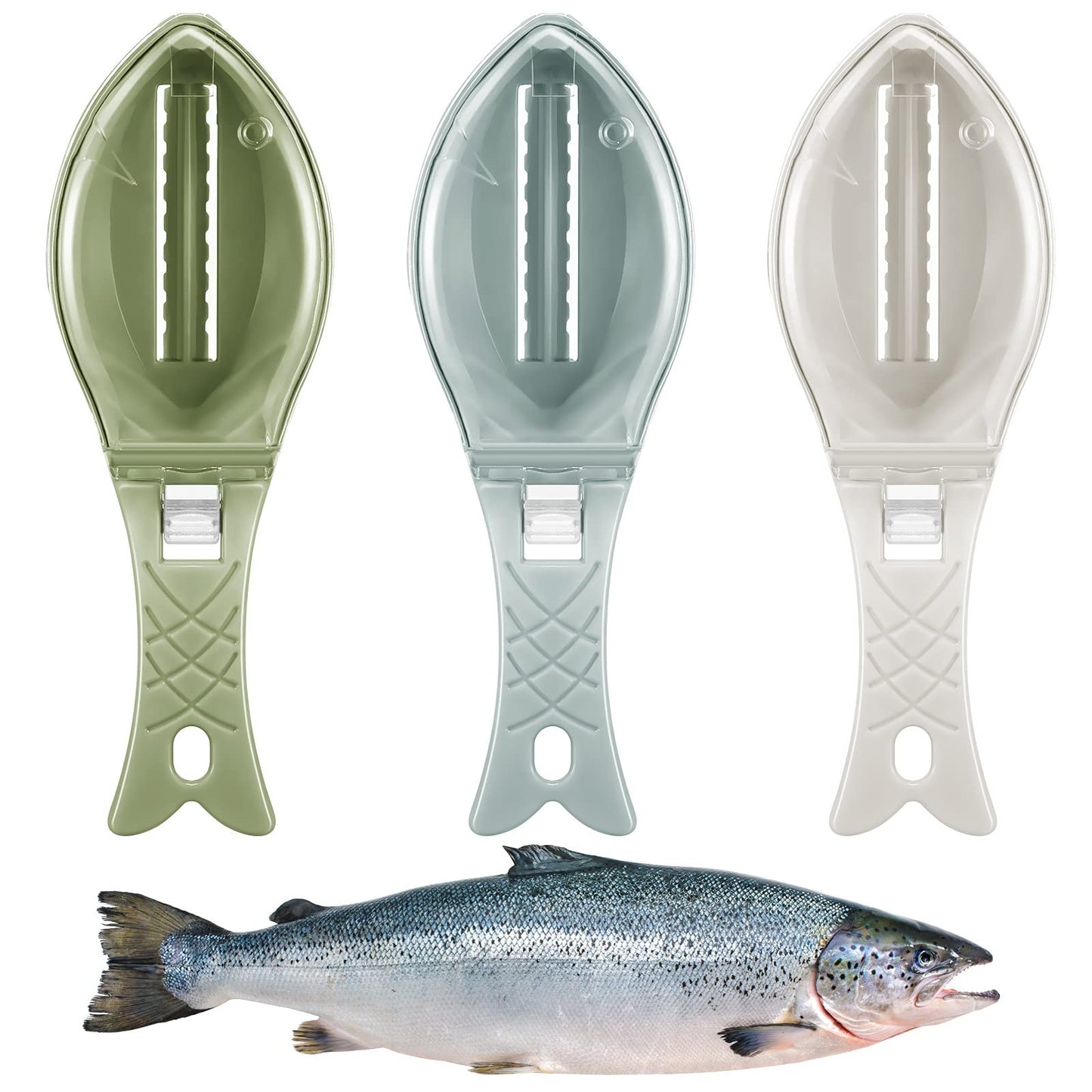 Spazzola per la pelle del pesce, raschiatura, spazzola per squame di pesce, grattugia, smontaggio rapido, coltello per pesce pulito