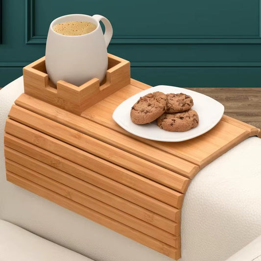 Sofa Arm Tray with Cup Holder