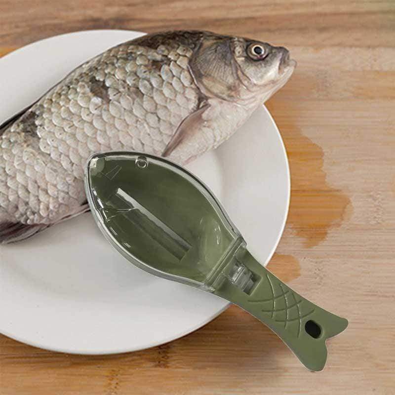 Spazzola per la pelle del pesce, raschiatura, spazzola per squame di pesce, grattugia, smontaggio rapido, coltello per pesce pulito