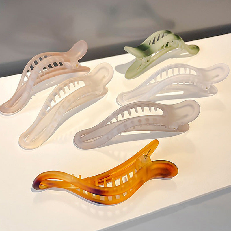 Irregular Ink Color Matte Simple Special-interest Design Duckbilled Hair Accessories