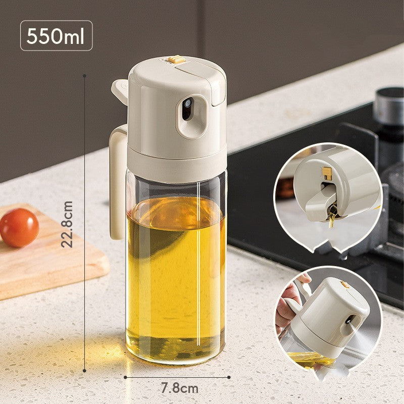 2 in 1 spruzzatore per olio, erogatore per olio da cucina per barbecue, erogatore per olio d'oliva, spruzzatore per cucina e cottura al forno