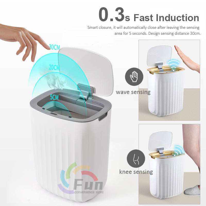 Cestino intelligente Automatico a sensore con coperchio per camera da letto e soggiorno, contenitore per la spazzatura in cucina