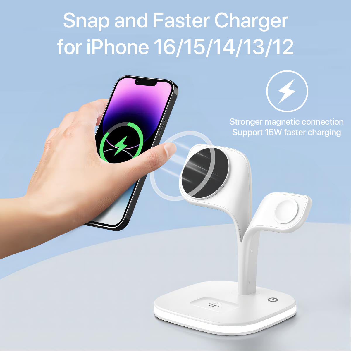Stazione Ricarica Wireless 5-in-1 Magnetica - Caricatore Rapido Multi-Dispositivo