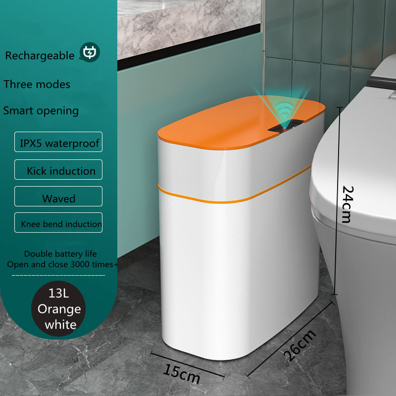 Cestino intelligente Automatico a sensore con coperchio per camera da letto e soggiorno, contenitore per la spazzatura in cucina