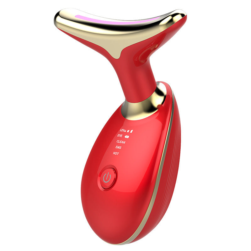 Massaggiatore termico EMS per il sollevamento e il rassodamento del collo, microcorrente elettrica, rimozione delle rughe