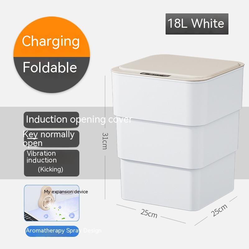 Cestino intelligente Automatico a sensore con coperchio per camera da letto e soggiorno, contenitore per la spazzatura in cucina