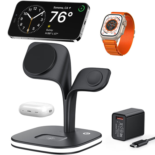 Stazione Ricarica Wireless 5-in-1 Magnetica - Caricatore Rapido Multi-Dispositivo