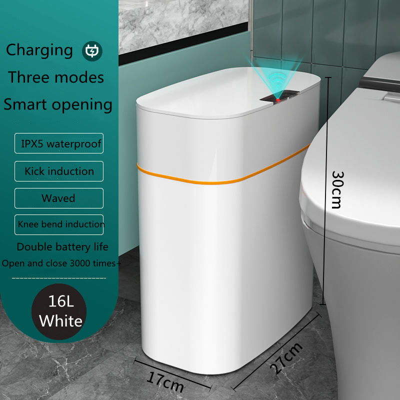 Cestino intelligente Automatico a sensore con coperchio per camera da letto e soggiorno, contenitore per la spazzatura in cucina