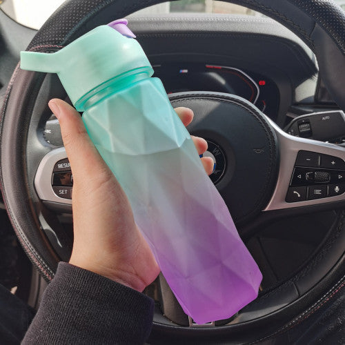 Bottiglia d'acqua spray per ragazze, sport all'aria aperta, fitness, tazza d'acqua, grande capacità, bottiglia spray