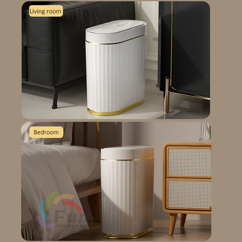 Cestino intelligente Automatico a sensore con coperchio per camera da letto e soggiorno, contenitore per la spazzatura in cucina