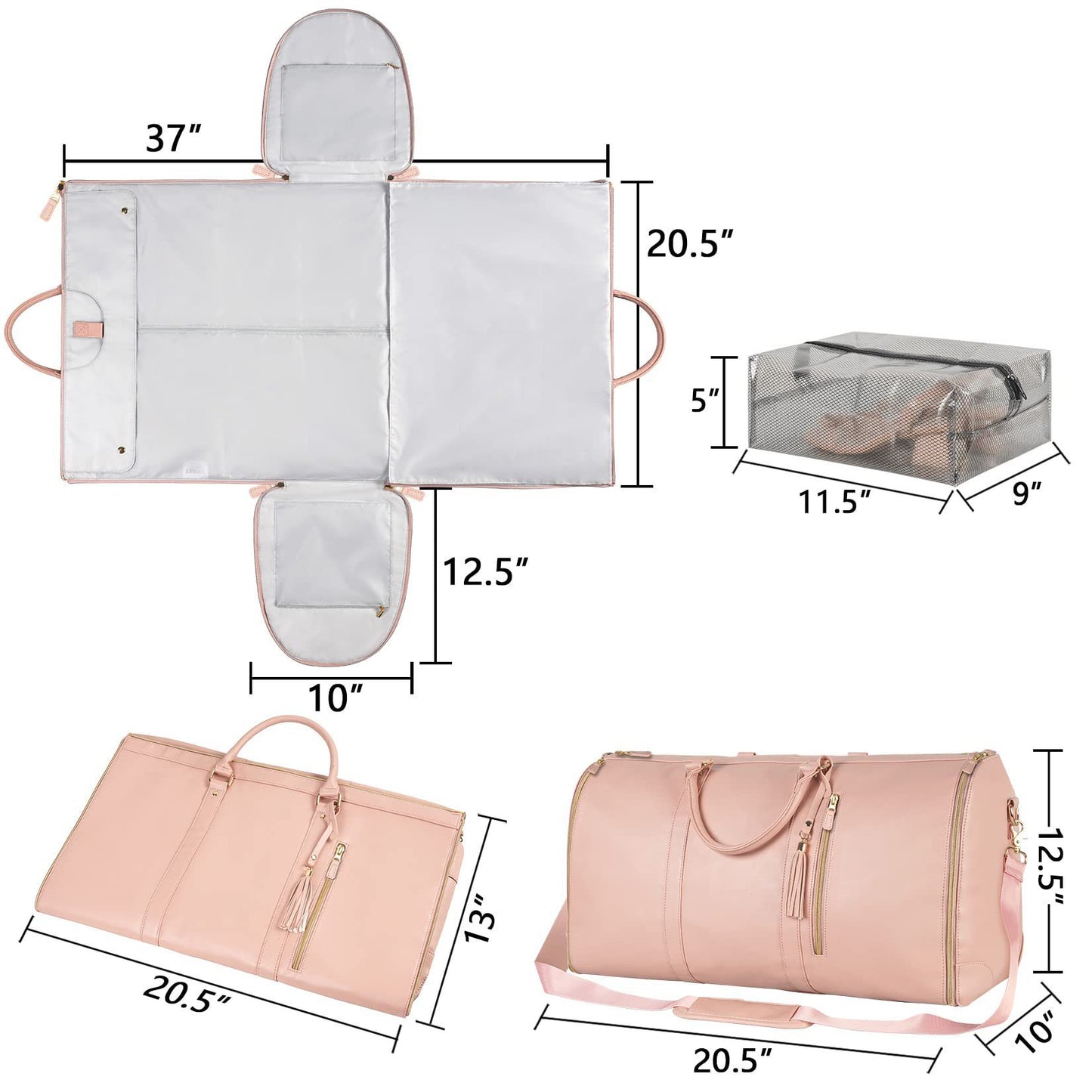 Borsa da viaggio di grande capacità, borsa da donna pieghevole, borsa impermeabile per vestiti