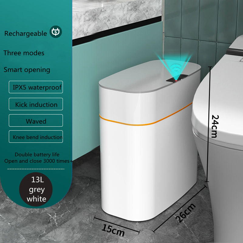 Cestino intelligente Automatico a sensore con coperchio per camera da letto e soggiorno, contenitore per la spazzatura in cucina
