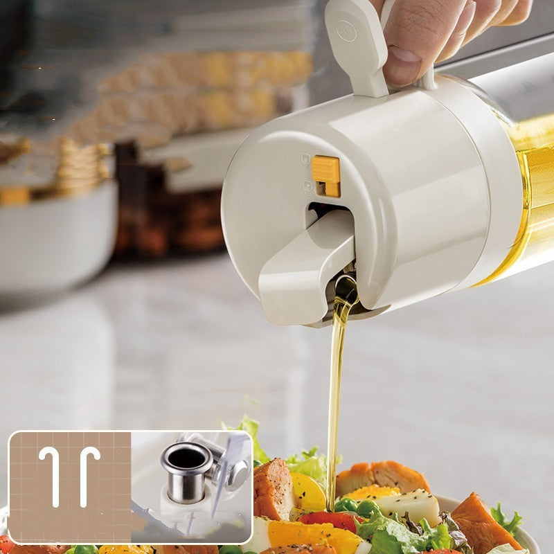 2 in 1 spruzzatore per olio, erogatore per olio da cucina per barbecue, erogatore per olio d'oliva, spruzzatore per cucina e cottura al forno