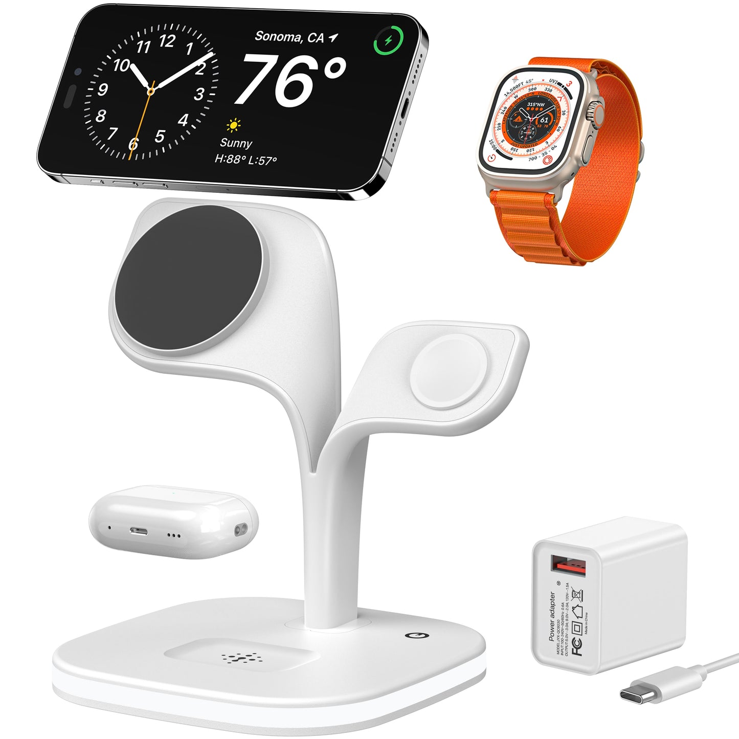 Stazione Ricarica Wireless 5-in-1 Magnetica - Caricatore Rapido Multi-Dispositivo