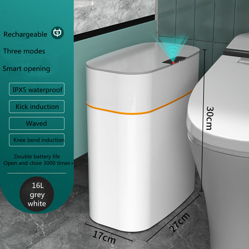 Cestino intelligente Automatico a sensore con coperchio per camera da letto e soggiorno, contenitore per la spazzatura in cucina
