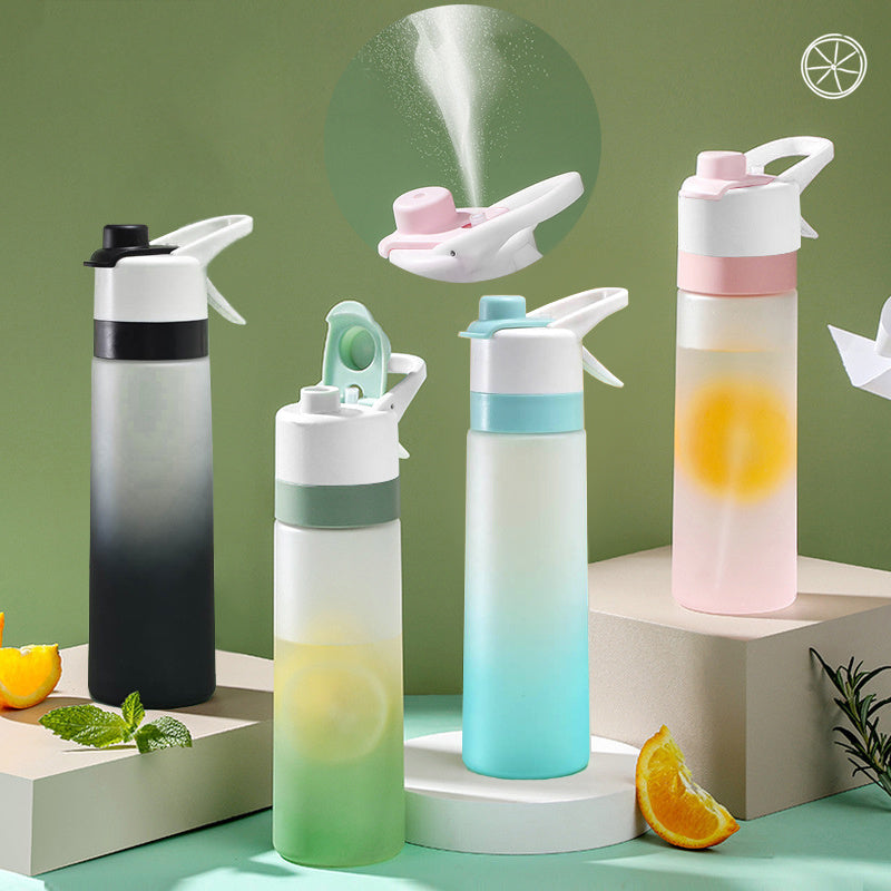 Bottiglia d'acqua spray per ragazze, sport all'aria aperta, fitness, tazza d'acqua, grande capacità, bottiglia spray