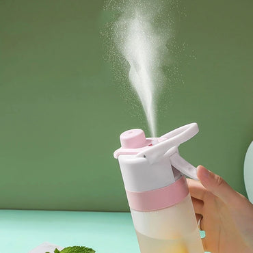 Bottiglia d'acqua spray per ragazze, sport all'aria aperta, fitness, tazza d'acqua, grande capacità, bottiglia spray
