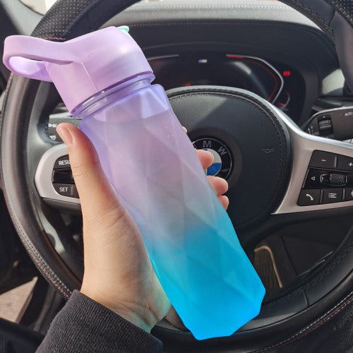 Bottiglia d'acqua spray per ragazze, sport all'aria aperta, fitness, tazza d'acqua, grande capacità, bottiglia spray