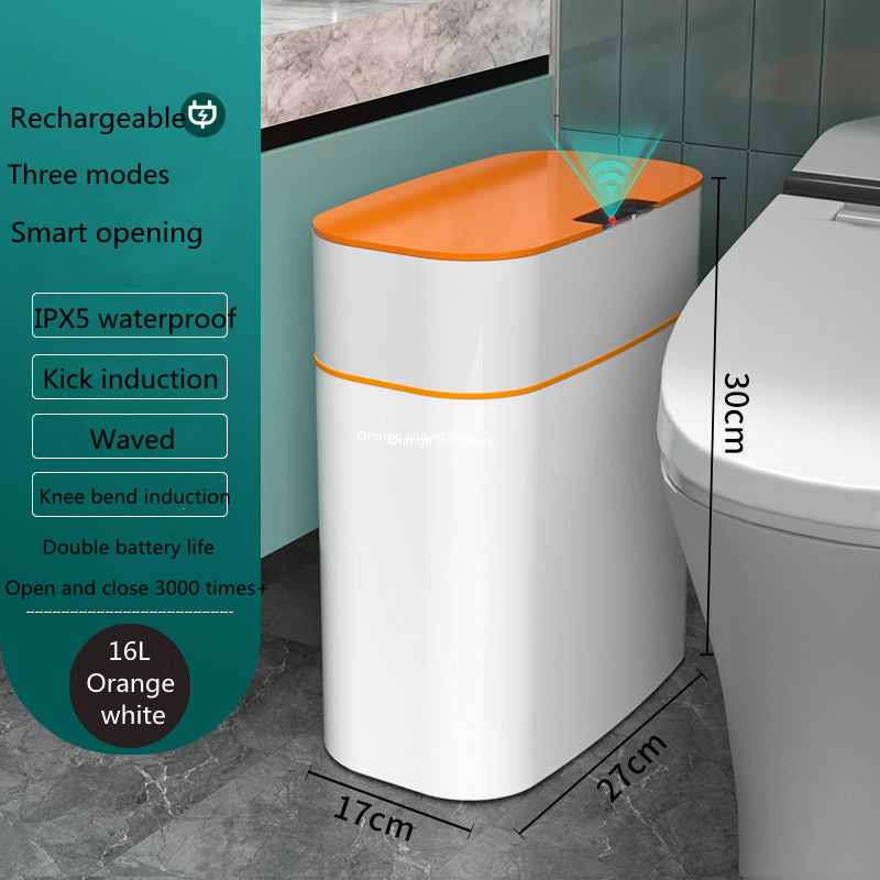 Cestino intelligente Automatico a sensore con coperchio per camera da letto e soggiorno, contenitore per la spazzatura in cucina